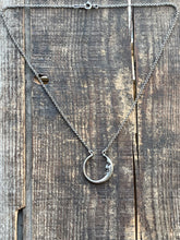 Load image into Gallery viewer, Sterling Silver Man in the Moon Charm Holder Necklace, 19” Rolo Chain