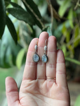 Load image into Gallery viewer, Rainbow Moonstone Deco Drop Earrings, Handcrafted Sterling Silver Design