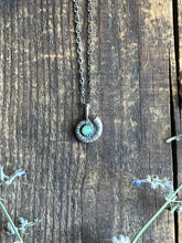 Load image into Gallery viewer, Sea Shell Necklace with Green Peruvian Opal, 17”-18” Chain