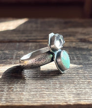 Load image into Gallery viewer, Herkimer and Stone Mt. Turquoise Ring, Size 9