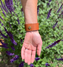 Load image into Gallery viewer, Royston Ribbon Turquoise Set Leather Bracelet with Hand Stamped Silver Detailing, Small Fit