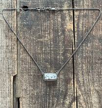 Load image into Gallery viewer, White Buffalo Bar Necklace, 17-18” Chain