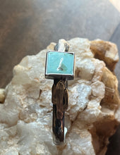 Load image into Gallery viewer, Roadrunner Variscite Cactus Cuff, Hammered Sterling Silver