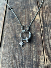 Load image into Gallery viewer, Sterling Silver Man in the Moon Charm Holder Necklace, 19” Rolo Chain