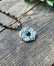Load image into Gallery viewer, Air and Water Mystical Beasts Pendant with Cats Eye Tourmaline, With or Without Necklace