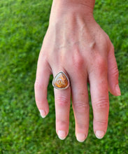 Load image into Gallery viewer, Glowing Peak Mexican Fire Opal Ring, Size 7 1/2