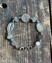 Load image into Gallery viewer, Ode To Kitty Bracelet, Pisco Blue Gem Chrysocolla Settings, 7 1/4” Long