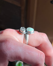 Load image into Gallery viewer, Herkimer and Stone Mt. Turquoise Ring, Size 9