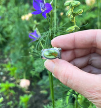 Load image into Gallery viewer, Green Emerald Valley Turquoise Fern Ring, Size 6.5