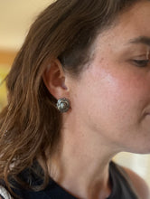 Load image into Gallery viewer, Southwest Concho Style Earrings, Sterling Silver