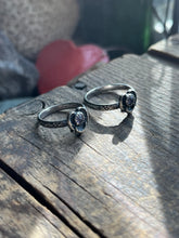 Load image into Gallery viewer, Heart Filled Gemstone Rings, Garnet and Amethyst Options, All Handcrafted Sterling Silver Rings