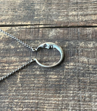 Load image into Gallery viewer, Sterling Silver Man in the Moon Charm Holder Necklace, 19” Rolo Chain