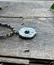 Load image into Gallery viewer, Air and Water Mystical Beasts Pendant with Cats Eye Tourmaline, With or Without Necklace
