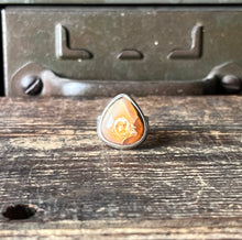 Load image into Gallery viewer, Glowing Peak Mexican Fire Opal Ring, Size 7 1/2