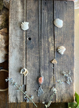 Load image into Gallery viewer, Orange Confetti Sunstone Necklace with Hand Carved Butterfly Wing Drop, with 21” Long Rolo Chain