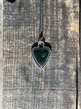 Load image into Gallery viewer, Australian Fairy Opal Heart Necklace, 19.5” Diamond Cut Curb Chain