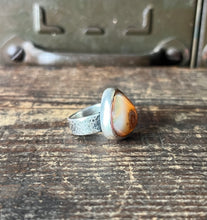 Load image into Gallery viewer, Glowing Peak Mexican Fire Opal Ring, Size 7 1/2