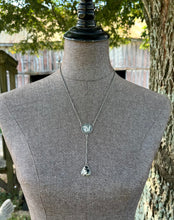 Load image into Gallery viewer, White Buffalo Lariat Drop Necklace, 20” Long Rolo Chain