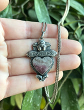 Load image into Gallery viewer, My Darling Heart Pendant with Pink Tourmaline in Quartz, with 18”Chain