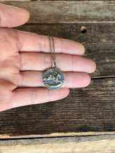 Load image into Gallery viewer, Hare and the Moon Sterling Silver Charm Necklace, 16” Chain