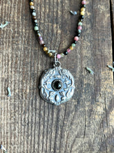 Load image into Gallery viewer, Air and Water Mystical Beasts Pendant with Cats Eye Tourmaline, With or Without Necklace