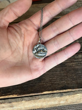 Load image into Gallery viewer, Hare and the Moon Sterling Silver Charm Necklace, 16” Chain