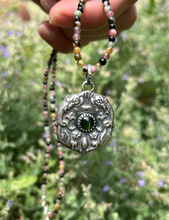 Load image into Gallery viewer, Air and Water Mystical Beasts Pendant with Cats Eye Tourmaline, With or Without Necklace