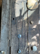 Load image into Gallery viewer, White Buffalo Lariat Drop Necklace, 20” Long Rolo Chain