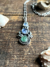 Load image into Gallery viewer, Fairest One Pendant, Moonstone, Tanzanite and Kyanite, Set with 18” Chain