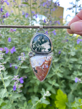 Load image into Gallery viewer, Earthly Depths Pendant, Moss Agate and Ohio Flint