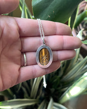 Load image into Gallery viewer, Tigers Eye Carved Scarab in Handcrafted Sterling Silver, 16” Chain