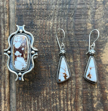 Load image into Gallery viewer, Custom Ring and Earring Wild Horse Set, All Handcrafted Sterling Silver Jewelry