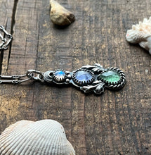 Load image into Gallery viewer, Fairest One Pendant, Moonstone, Tanzanite and Kyanite, Set with 18” Chain