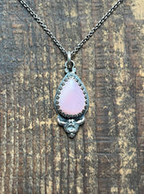 Load image into Gallery viewer, Pink Peruvian Opal Baroque Stylized Pendant in Handcrafted Sterling Silver with 16” Chain