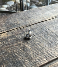 Load image into Gallery viewer, Custom Made Handcrafted Sterling Silver Huggie Style Earrings