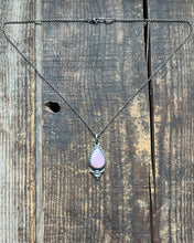 Load image into Gallery viewer, Pink Peruvian Opal Baroque Stylized Pendant in Handcrafted Sterling Silver with 16” Chain