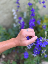 Load image into Gallery viewer, Scrollwork Ring, Handcrafted and Pressed Sterling Silver Ring, Custom Made in Sizes 4-9
