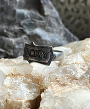 Load image into Gallery viewer, Lucky Ring in Handcrafted Sterling Silver, Custom Made To Order and Size Listing