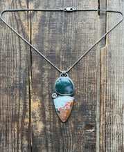Load image into Gallery viewer, Earthly Depths Pendant, Moss Agate and Ohio Flint