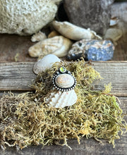 Load image into Gallery viewer, Mexican Fire Opal and Peridot Ring in Sterling, Ring Size 9.25