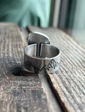 Load image into Gallery viewer, Reserved for C.Colina Verde Variscite Mountain Side View Ring, Size 9 3/4