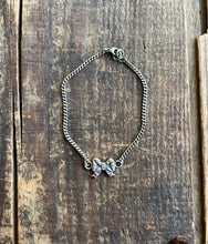 Load image into Gallery viewer, Ribbon Bracelet with Diamond Cut Curb Chain, 7”