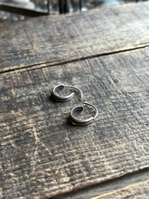 Load image into Gallery viewer, Custom Made Handcrafted Sterling Silver Huggie Style Earrings