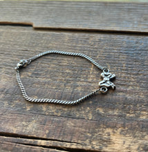 Load image into Gallery viewer, Ribbon Bracelet with Diamond Cut Curb Chain, 7”