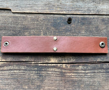 Load image into Gallery viewer, Royston Ribbon Turquoise Set Leather Bracelet with Hand Stamped Silver Detailing, Small Fit