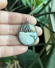 Load image into Gallery viewer, Sold-Meeting at the Moon, Elephant with Ocean Jasper Pendant