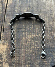 Load image into Gallery viewer, Entwined Serpents Bracelet with Black Sunstone, 7.5” Long