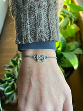 Load image into Gallery viewer, Ribbon Bracelet with Diamond Cut Curb Chain, 7”