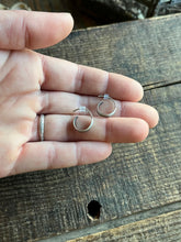 Load image into Gallery viewer, Custom Made Handcrafted Sterling Silver Huggie Style Earrings