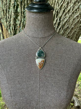 Load image into Gallery viewer, Earthly Depths Pendant, Moss Agate and Ohio Flint
